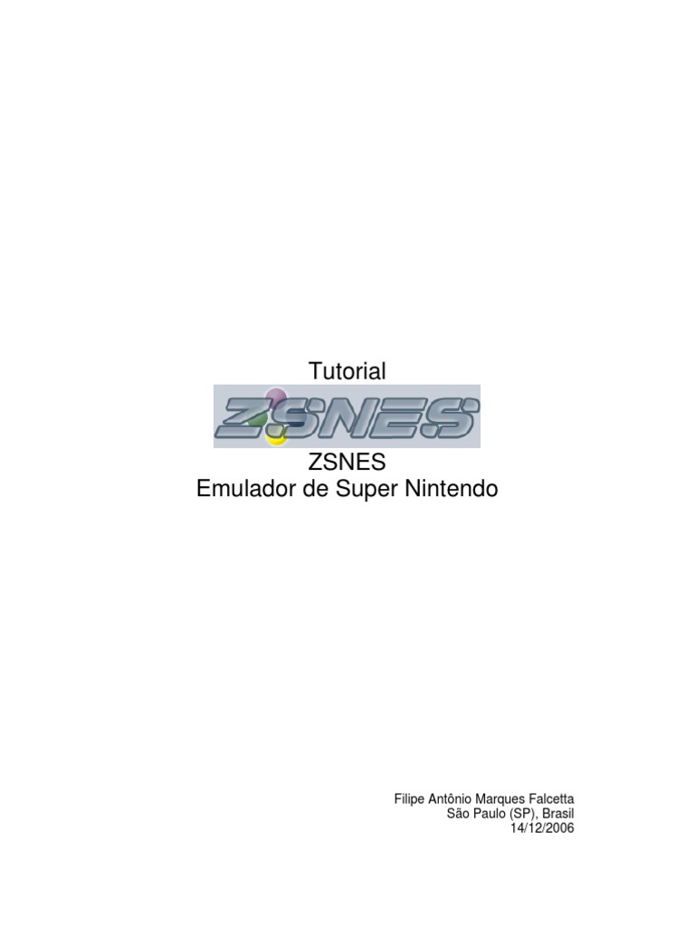 Tutorial Emulador Zsnes | PDF | Emulador | Videogames
