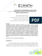 A ESCOLA NA SOCIEDADE CONTEMPORÂNEA - REFLEXÕES Acerca Da Influência Das Novas Tecnologias Nas Práticas Pedagógicas - Tópico 3