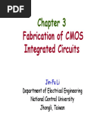 Chapter 3 Fabrication of Cmos Integrated Circuits Jin Fu Li Department of Electrical Engineering National Central University Jhongli Taiwan