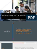 Recruitment: As A Business Problem: Group No