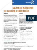 Quality Assurance Guidelines For Building Construction