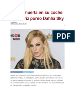 Hallan Muerta en Su Coche A La Actriz Porno Dahlia Sky