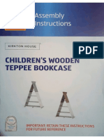 ALDI - Children's Wooden Teppee Bookcase - Kirkton House - Assembly Instructions - Tent Bookcase