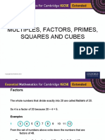 Factors, multiples, primes, squares and cubes explained