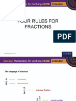 Four Rules For Fractions