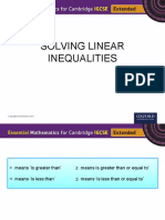 SOLVING LINEAR INEQUALITIES