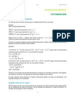 Matemáticas Básicas Factorización