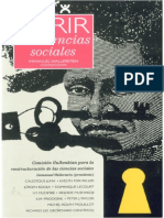 Abrir Las Ciencias Sociales Informe de La Comisión Gulbenkian para La Reestructuración de Las Ciencias Sociales by Immanuel Wallerstein