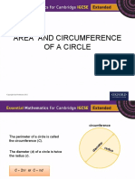 Area and Circumference of A Circle