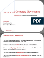 Coca-Cola Corporate Governance: Prepared by