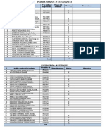 Números de Los Estudiantes 1-5 Secundaria