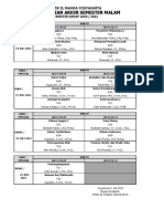 JADWAL UAS Kelas Malam 20202