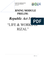 Life and Work of Rizal Module 1 Prelim