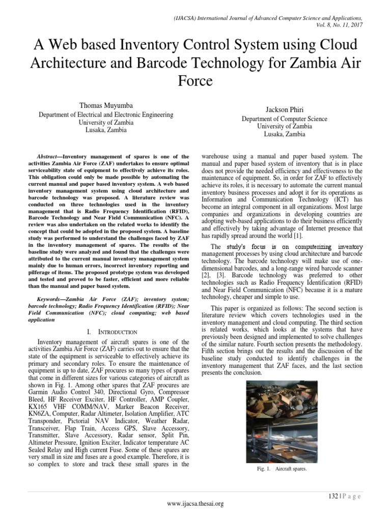 Cloud-Based Inventory System for ZAF | PDF | Cloud Computing | Barcode