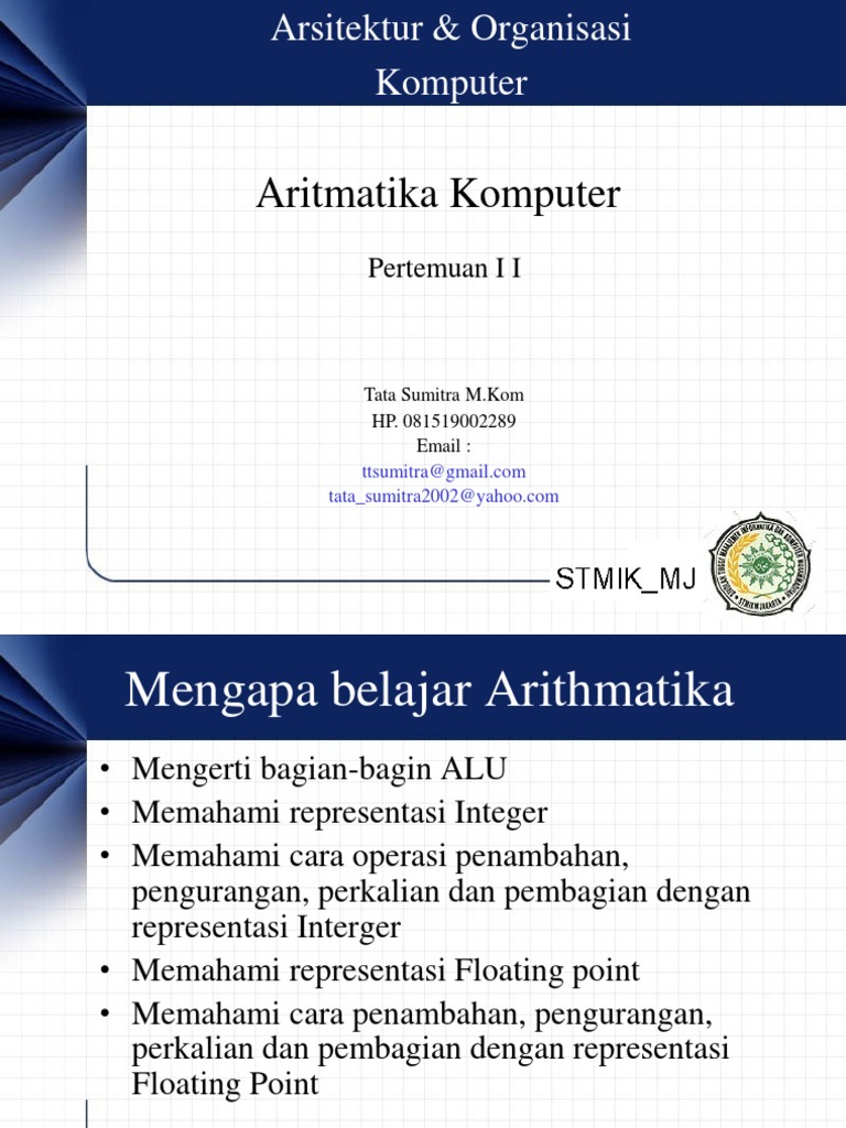 Aritmatika Komputer dan ALU | PDF