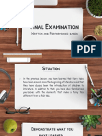Final Examination: Written and Performance-Based