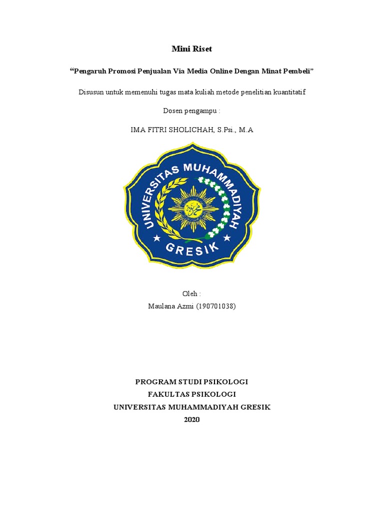 Contoh Mini Riset | PDF