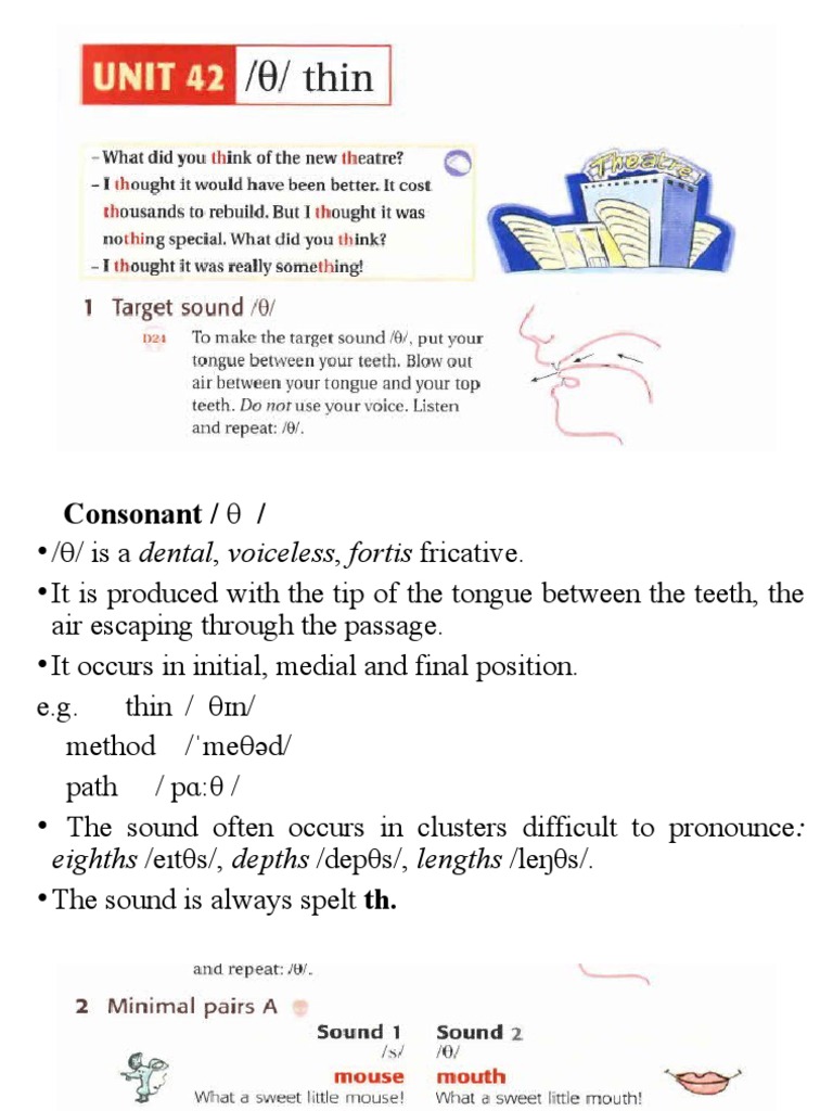 Dental Fricatives: /θ/ and /ð/ Guide | PDF | Language Arts & Discipline ...