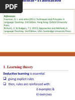 The Grammar-Translation Method