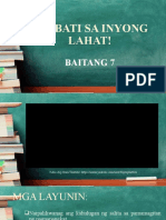 Pagbati Sa Inyong Lahat!: Baitang 7