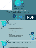 Tasks List: The Sparks Foundation