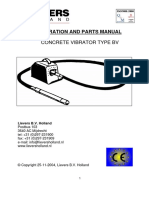 Operation and Parts Manual: Concrete Vibrator Type BV