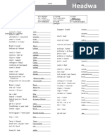 Headwa Y: Word List Unit 12