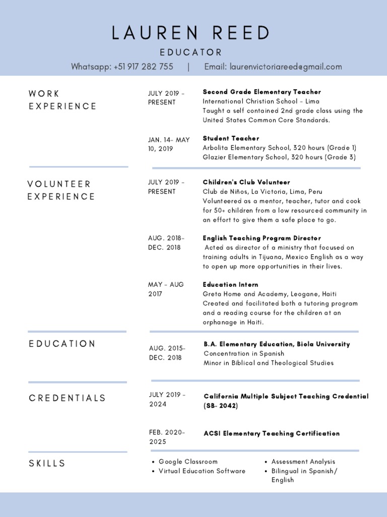 ACSI Teaching Experience in Tijuana | PDF | Pedagogy | Teachers