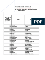 Programul Comisiei de Examinare, Mun. București, Bd-Ul. Gheorghe Șincai, Nr.3, Sector 4 (În Incinta Formenerg)