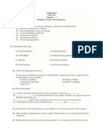 Assignment Class XI Chapter - 1 Business, Trade and Commerce