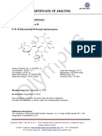Certificate of Analysis: Analytical Reference Substance Azithromycin Impurity M 3'-N, N-didesmethyl-N-Formyl Azithromycin