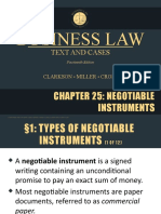 Clarkson14e - PPT - ch25 U5 NEGOTIABLE INSTRUMENTS. Neg Inst Intro