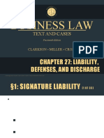 Clarkson14e - PPT - ch27 Liability, Defenses, and Discharge SKIM