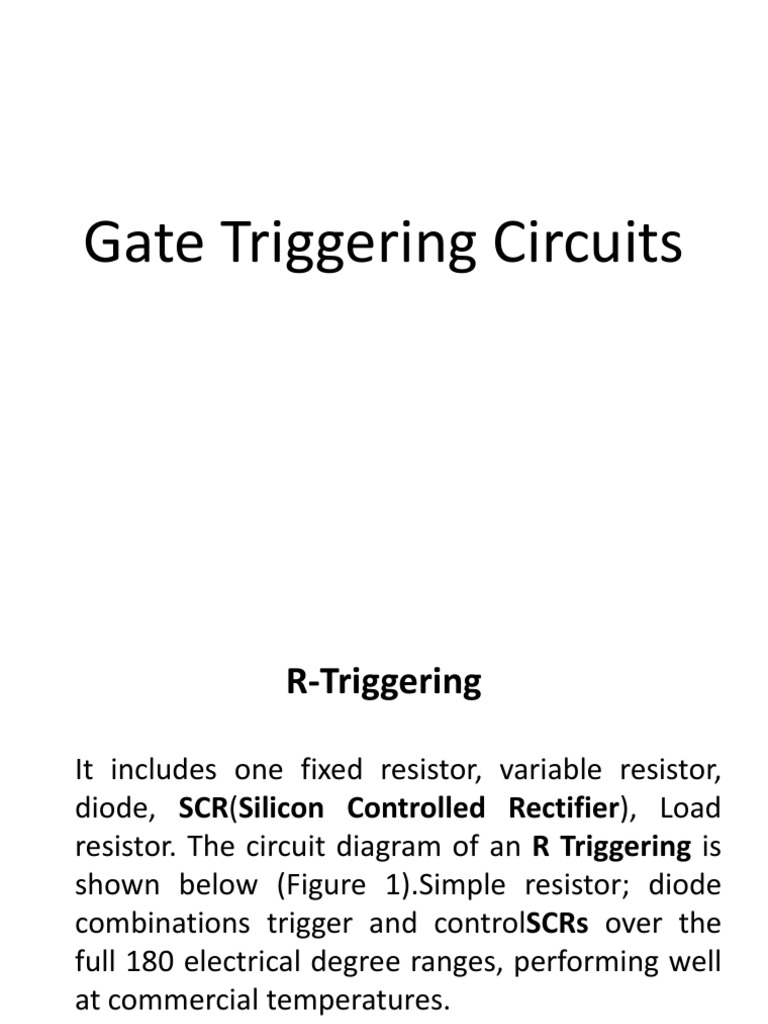 SCR Gate Triggering Methods Explained | PDF
