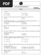 Introduction of Physical Units and Dimensions _ Assignment 01 Solution Notes - Chapter - 2 Units & Measurements (Physics)