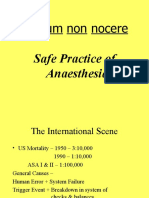 Primum Non Nocere: Safe Practice of Anaesthesia
