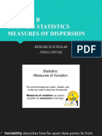 Class 5.2 B Business Statistics Measures of Dispersion