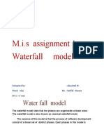 M.I.S Assignment 1 Waterfall Model