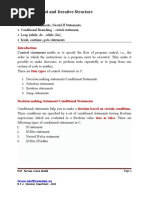 Unit IV-Control and Iterative Structure