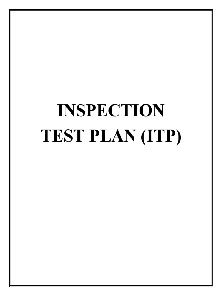 Inspection Test Plan (Itp) | PDF