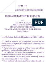 Lead-Acid Battery Recycling: Unit - Iv
