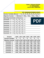 AP - Assignment Problem Using SOLVER Tools