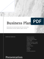 Business Plan Presentation Highlights