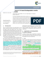 Advances in Fe-Based Biodegradable Metallic Materials