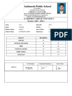 Dashmesh Public School: Digital Report Card of Unit Test I Session (2021 - 2022)