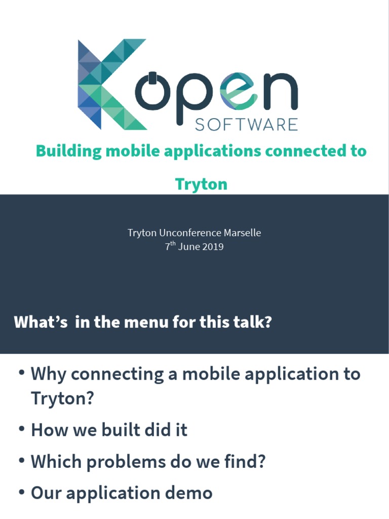 Building Mobile Application Connected To Tryton | PDF | Mobile App ...