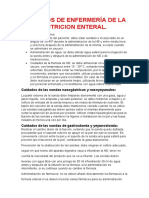 Cuidados de Enfermería de La Nutricion Enteral