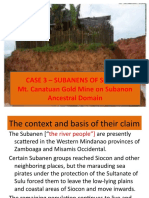 Case 3 - Subanens of Siocon Mt. Canatuan Gold Mine On Subanon Ancestral Domain