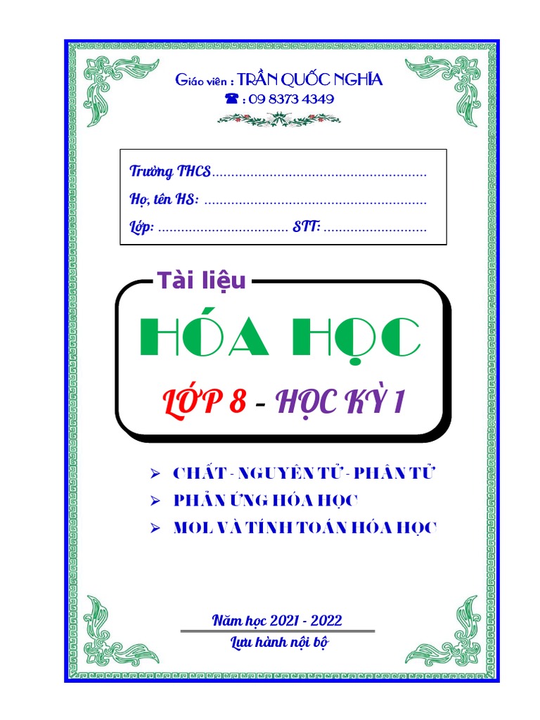 Hoa8 HK1 2021 | PDF