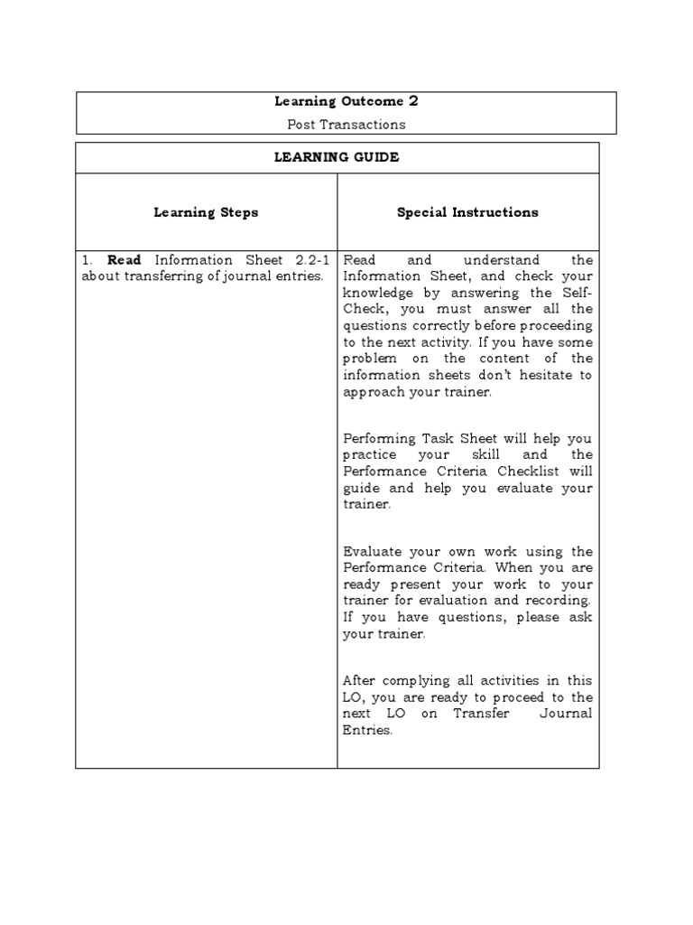 Learning Outcome 2 | PDF